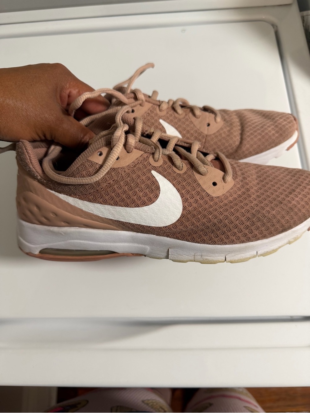 Nike Women's Athletic Sneakers in Dusty Pink with White Swoosh